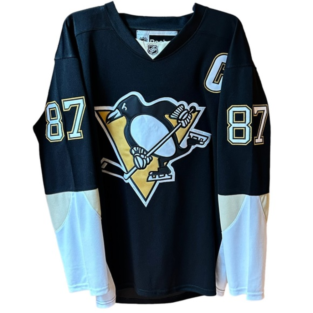 NHL Official Pittsburgh Penguins Sidney Crosby 87 Reebok Hockey Jersey 48‎